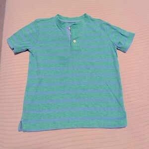 Primary heathered henley tee in stripe- size 3